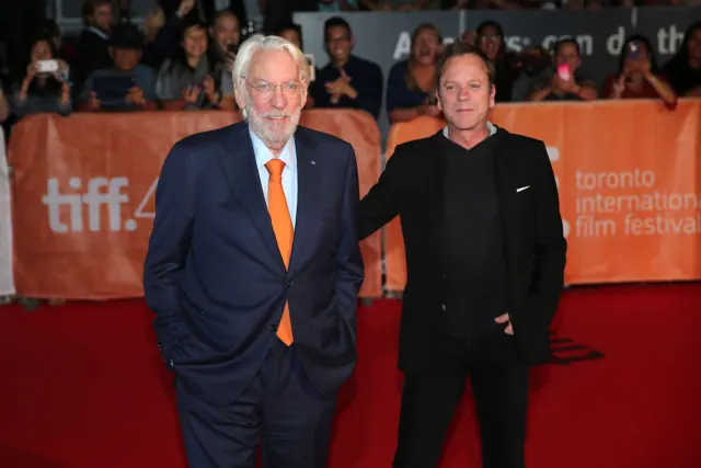 Donald and Kiefer Sutherland together at the Toronto film festival
