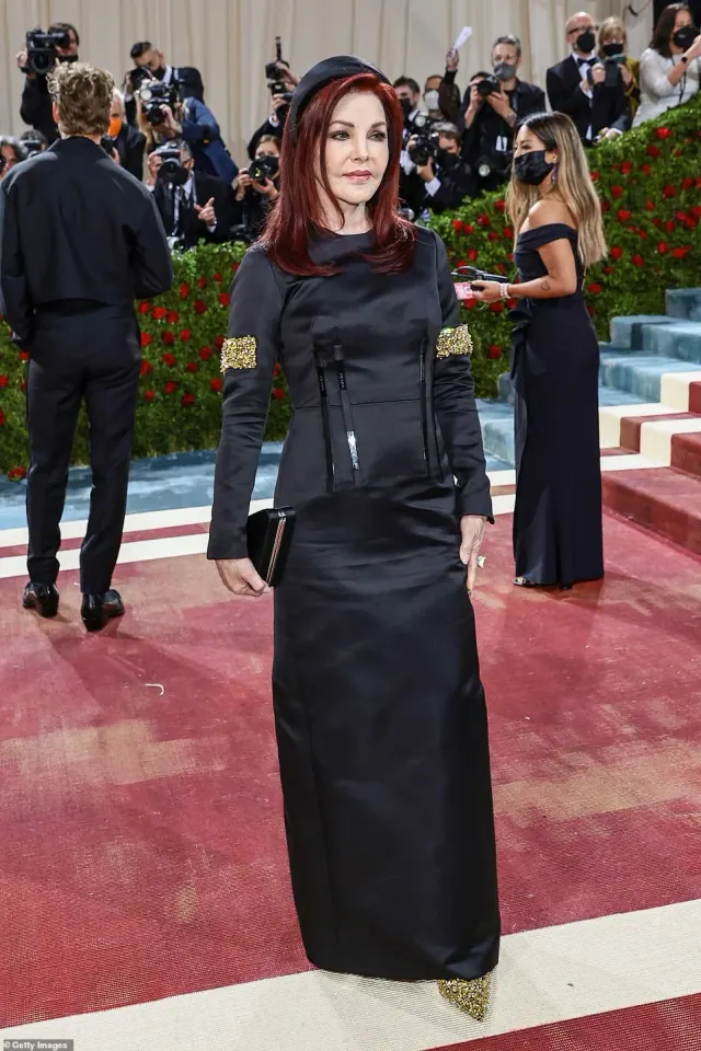 Priscilla Presley in Prada at the 2022 Met Gala