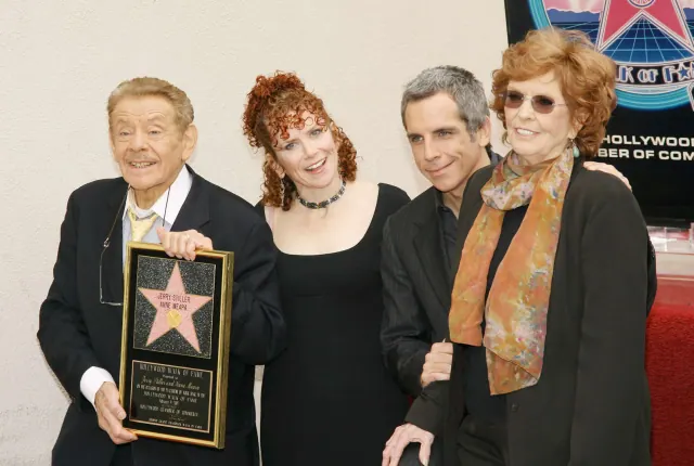 Jerry Stiller, Amy Stiller, Ben Stiller and Anne Meara at a Hollywood Walk of Fame event