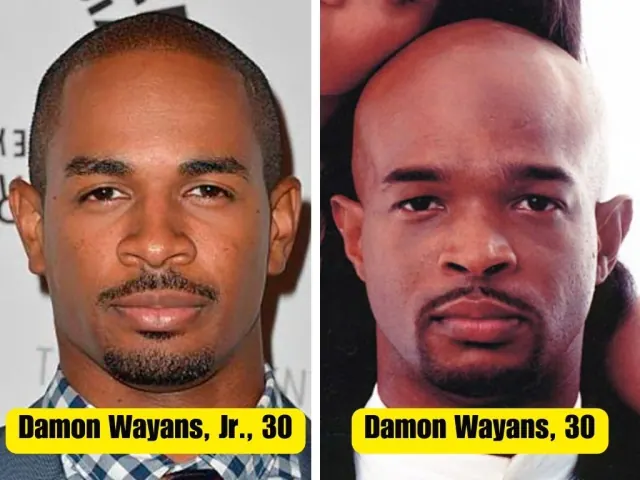 Damon Wayans Jr. and Damon Wayans in closely cropped portraits