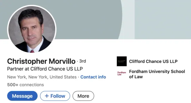 Christopher Morvillo’s archived LinkedIn profile