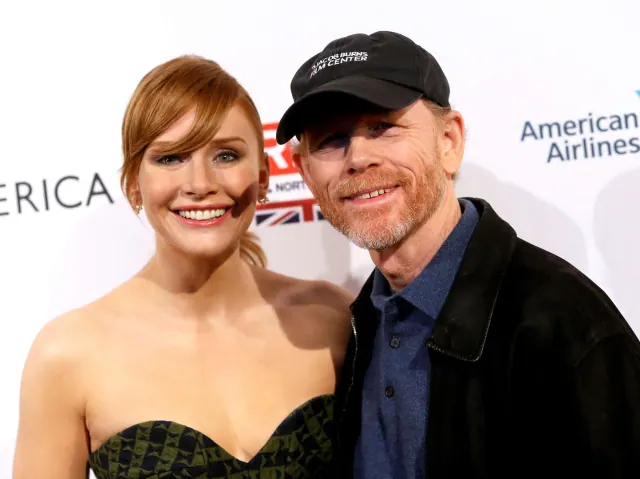Bryce Dallas Howard with her father Ron Howard at an event