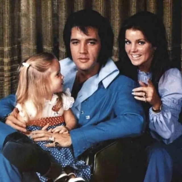 Elvis and Priscilla with their young daughter Lisa Marie