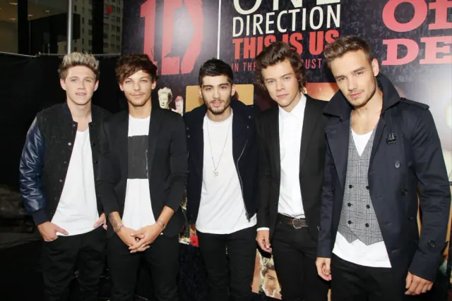 The five members of One Direction at a This Is Us premiere