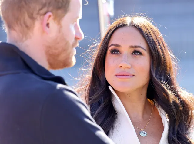 Harry and Meghan at the Invictus Games in The Hague in April 2022