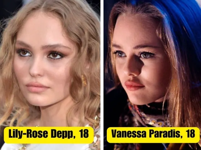 Portraits of Lily-Rose Depp and Vanessa Paradis with different lighting
