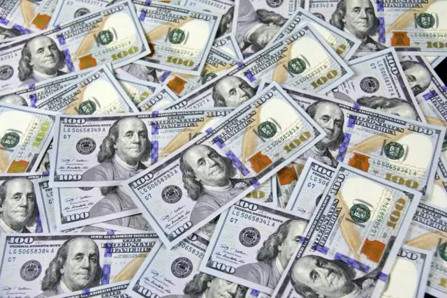 U.S. dollar notes used to illustrate fundraising