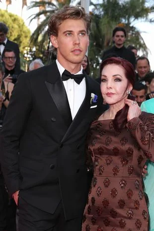 Priscilla Presley and Austin Butler on the Cannes red carpet in 2022